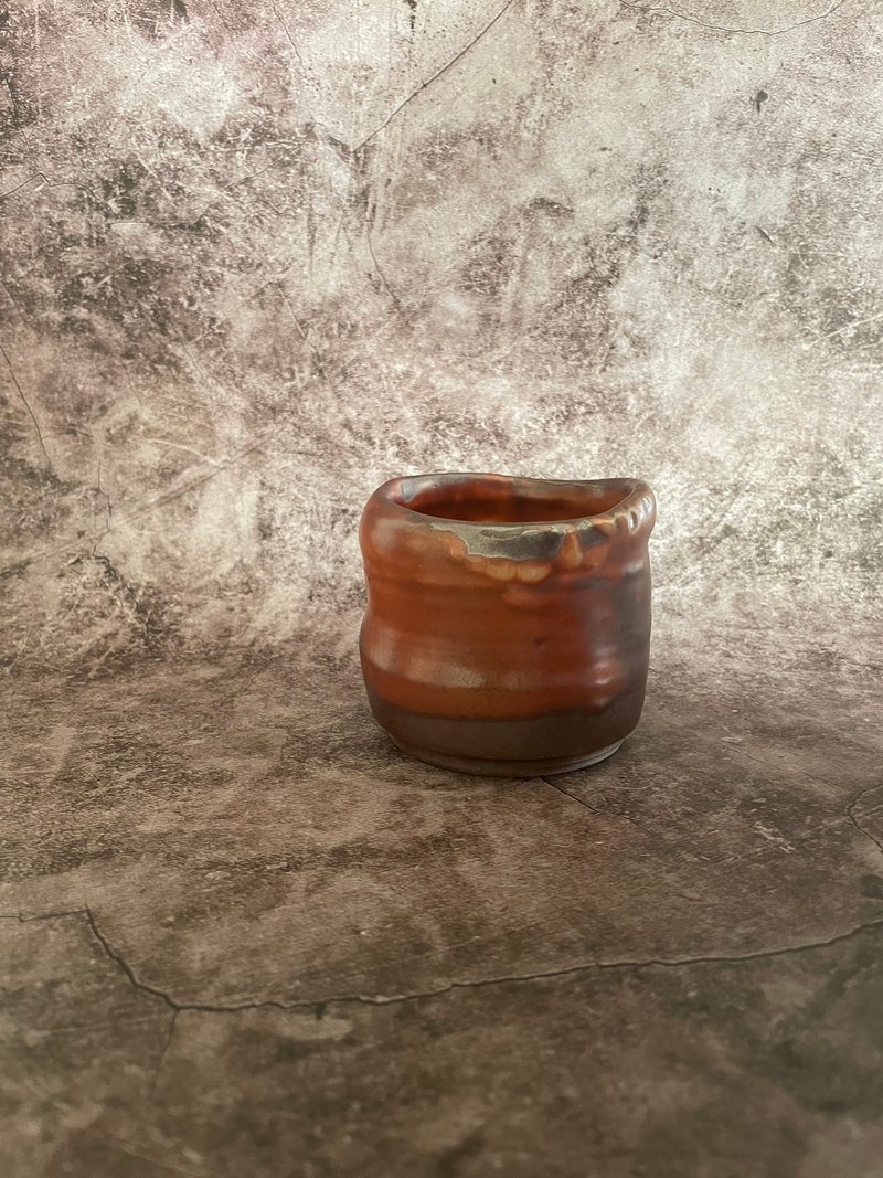 柴烧杯 -003 - 茶具/茶杯 - 陶 咖啡色