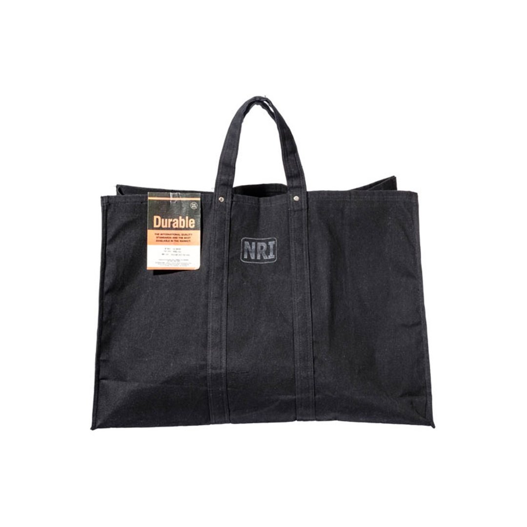 LABOUR TOTE BAG Large Black 纯棉工业风环保购物袋 L黑色 - 手提包/手提袋 - 棉 黑色