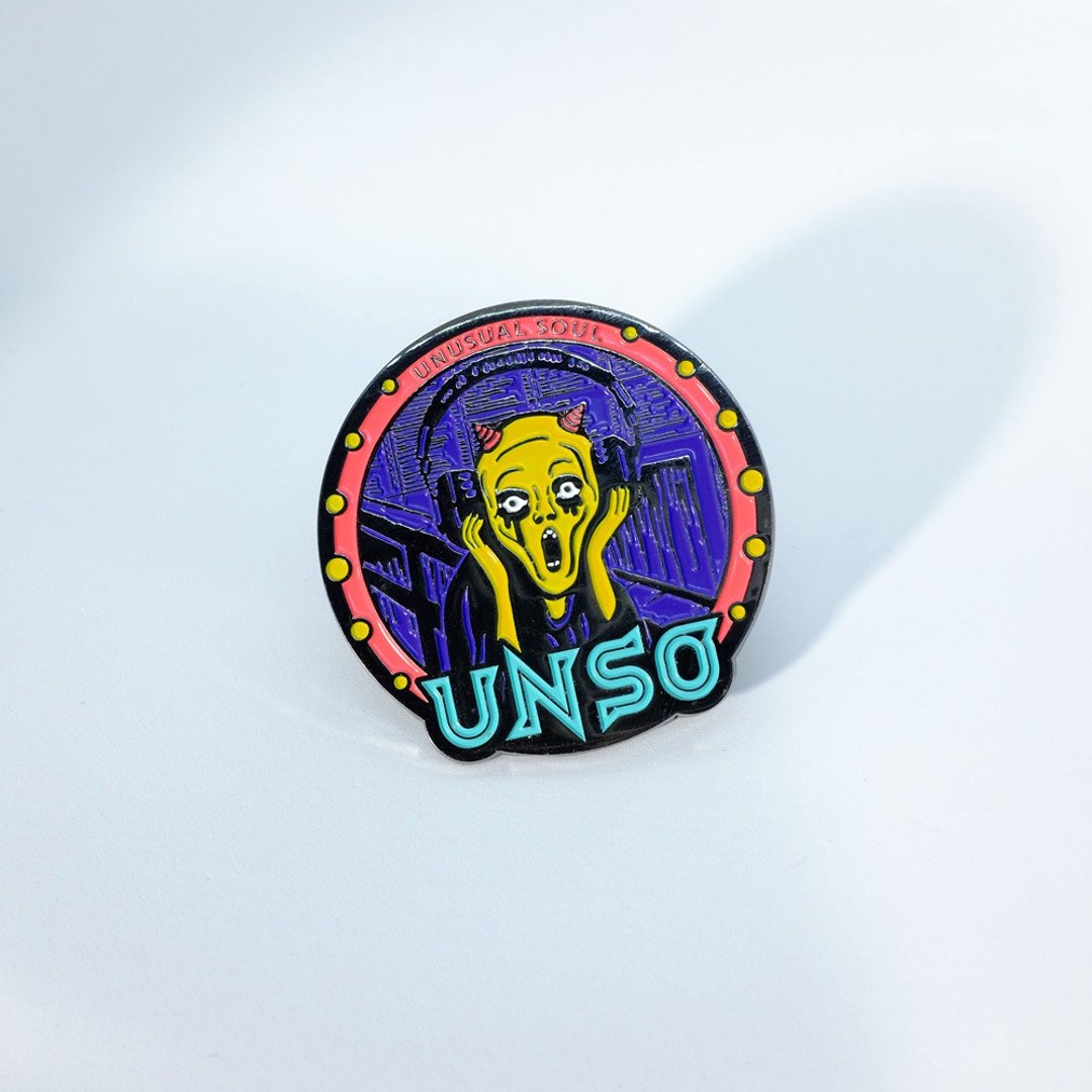 UNSO异常物会原创个性酷潮烤漆金属徽章胸针-呐喊款 - 胸针 - 其他金属 