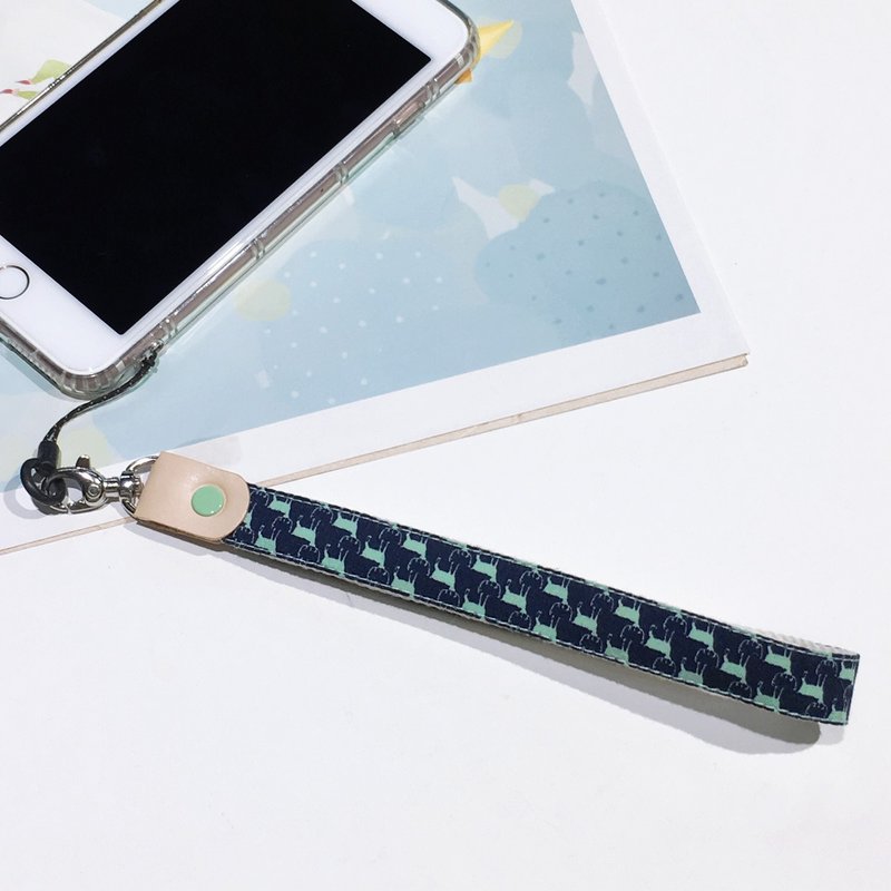 迷你麋鹿 手机吊绳/手绳/饰品 - 挂绳/吊绳 - 棉．麻 蓝色