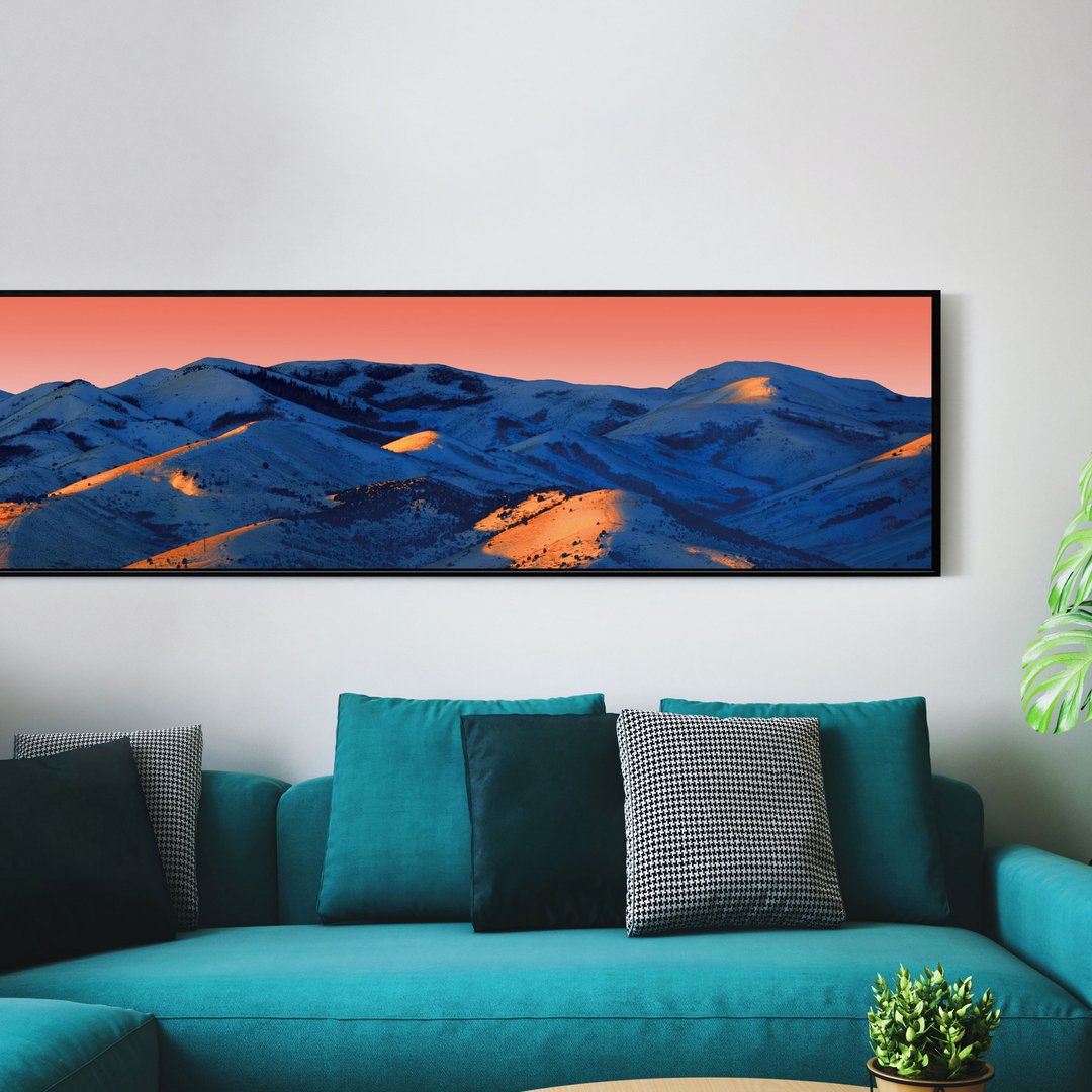 雪山与夕阳-卧房/客厅/大尺寸/床头画/玄关/装饰画/雪山/风景画 - 海报/装饰画/版画 - 棉 多色