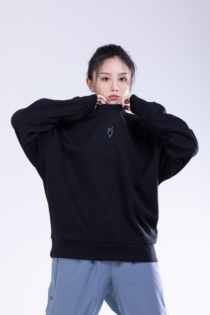 MJC 中性版双机能落肩大学T(黑) - 中性连帽卫衣/T 恤 - 其他人造纤维 黑色
