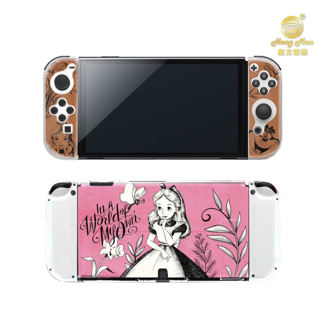 迪士尼系列 任天堂Switch OLED 保护壳 爱丽丝童话绘本 - 手机壳/手机套 - 塑料 透明