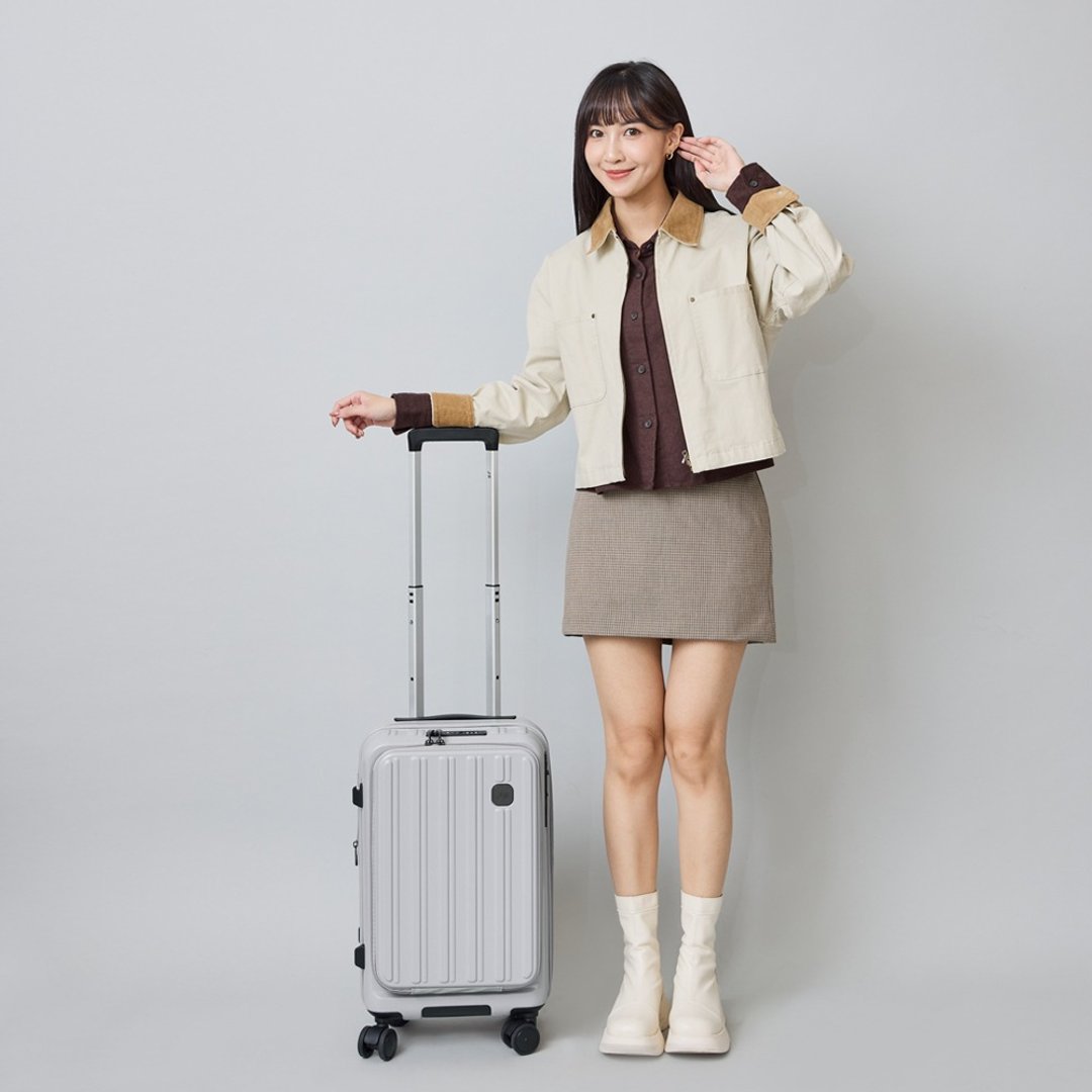 20 寸/前开式/PC 箱体/Hinomoto 静音轮煞车/旅行箱/行李箱 - 多色任选 - 后背包/双肩包 - 尼龙 灰色