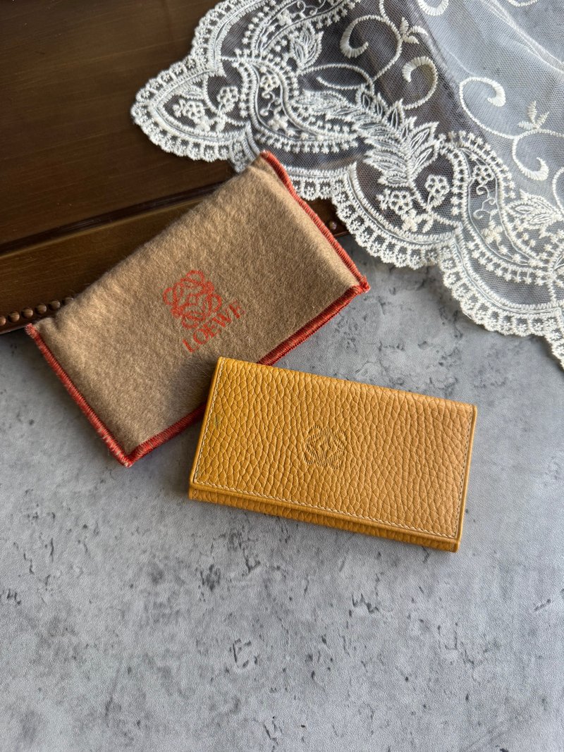 中古未使用品Loewe真皮钥匙包卡包锁匙包卡片夹两用送礼西班牙制 - 钥匙链/钥匙包 - 真皮 咖啡色