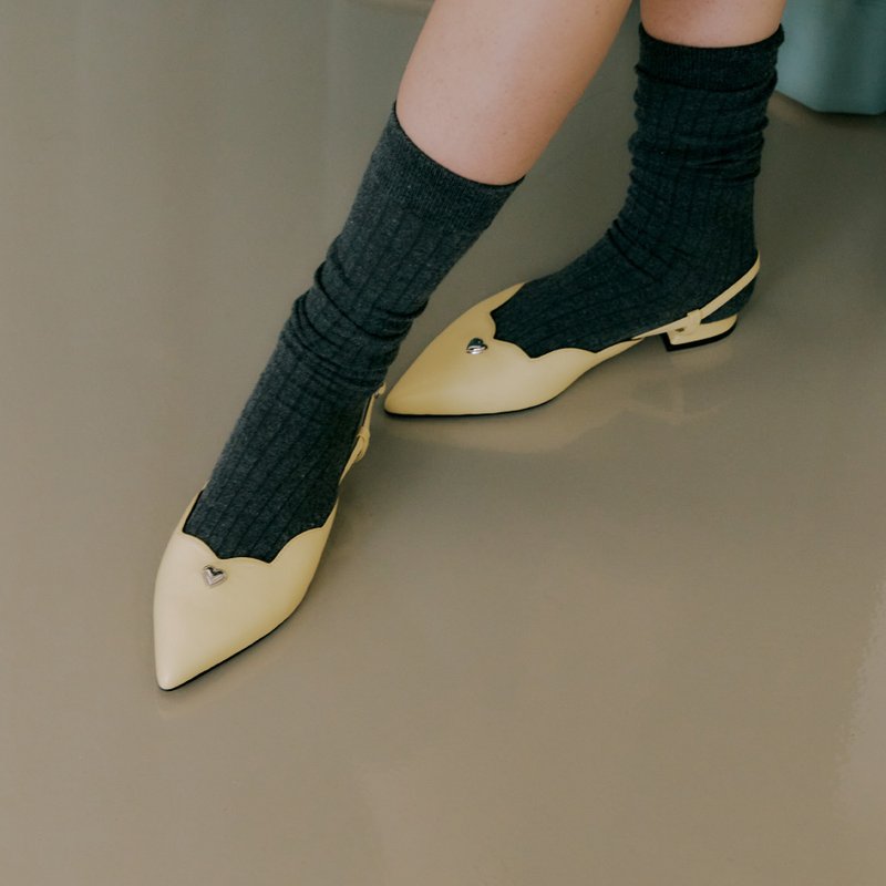 美人鱼露跟奶油鞋（奶冻） - 其他女款皮鞋 - 真皮 黄色