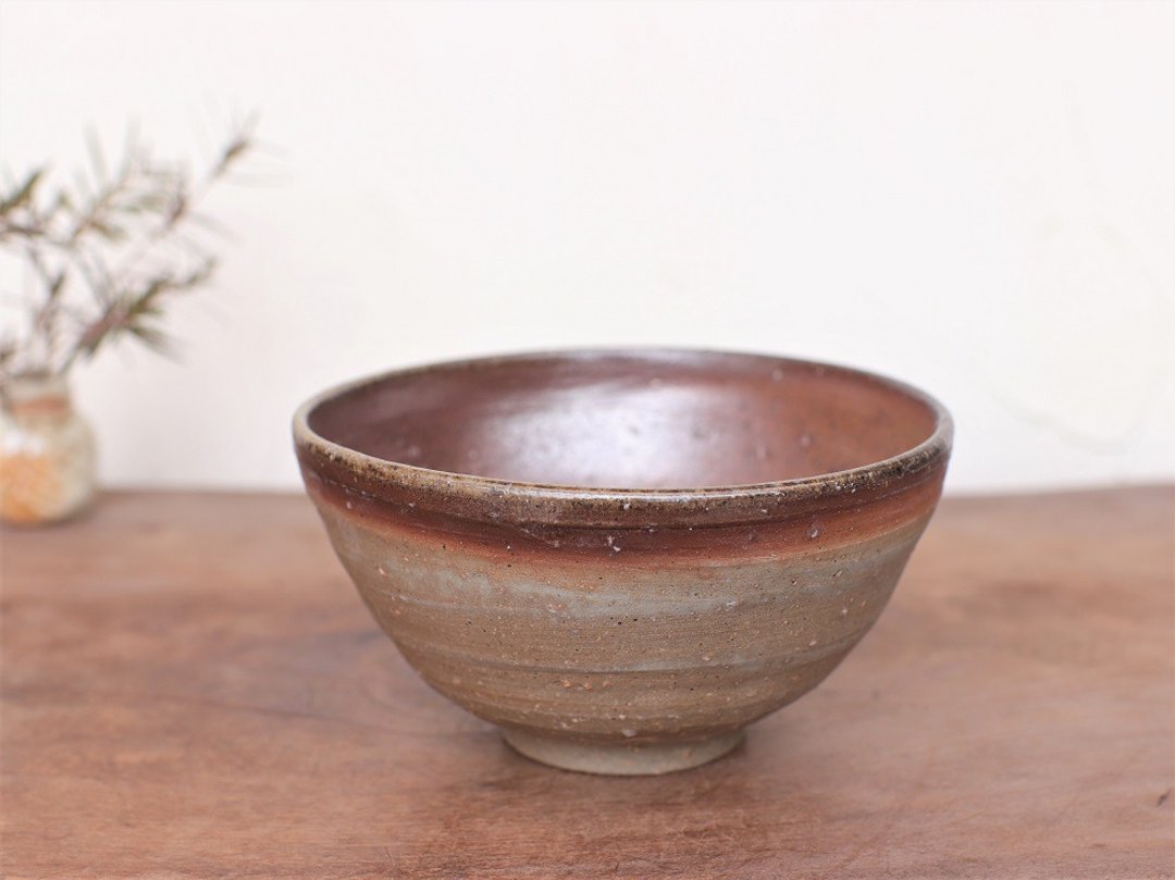 Bizen ware rice bowl (medium) m2-051 - 碗 - 陶 咖啡色