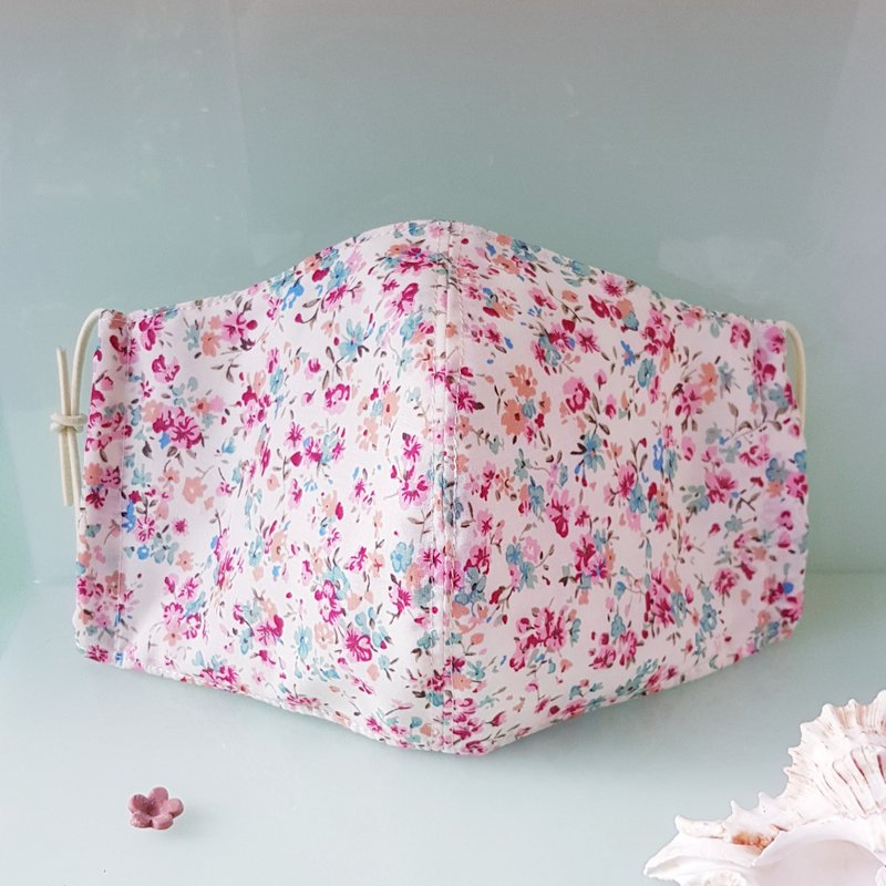 新潮! 立体 口罩套 口罩两用  小碎花 成人少年儿童 延长医疗口罩 - 口罩 - 防水材质 蓝色