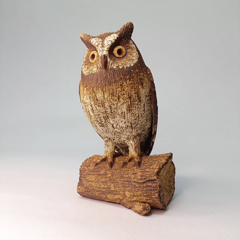 迷你拟真版-兰屿角鸮/陶塑品/生态/原创 - 摆饰 - 陶 