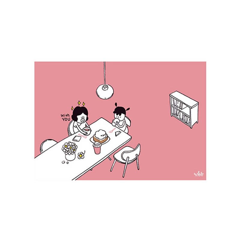 Hello DunDun哈啰登登系列 插画明信片34.下午茶 - 卡片/明信片 - 纸 