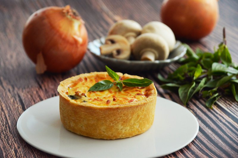 4寸小咸派 塔香蘑菇鸡肉  厚厚咸派 - 咸派/甜派 - 其他材质 