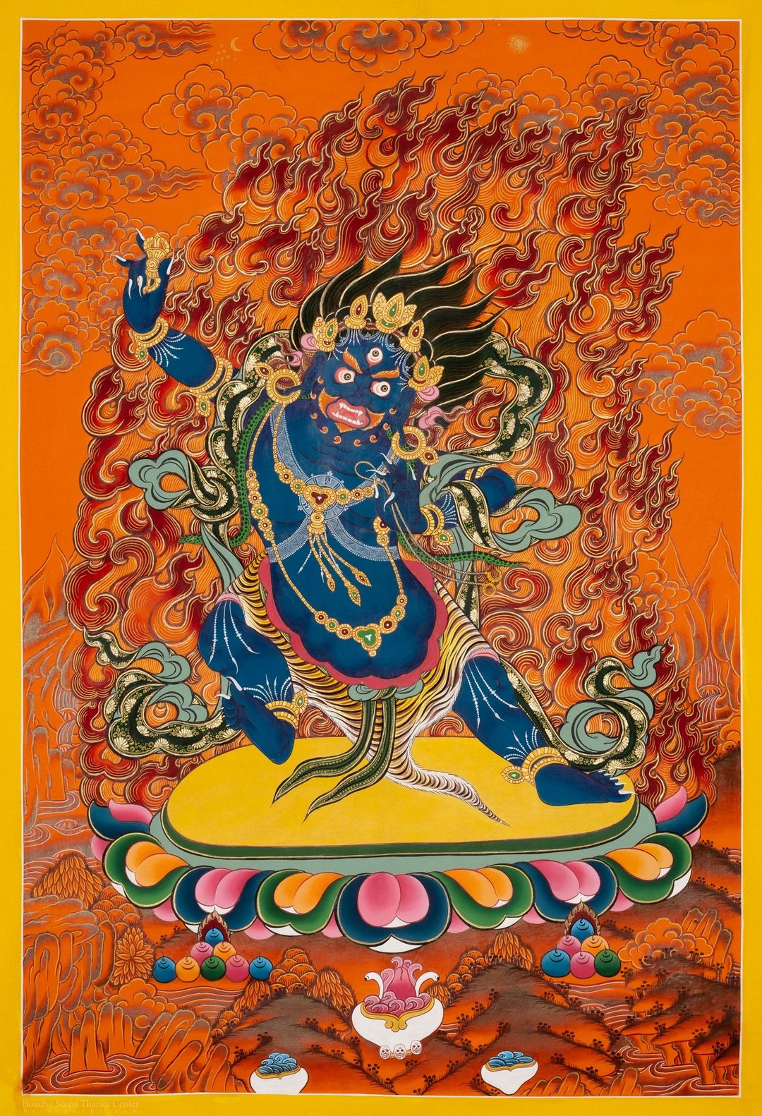 金刚手唐卡画  释迦牟尼佛的保护者和引导者 - 墙贴/壁贴 - 其他材质 多色