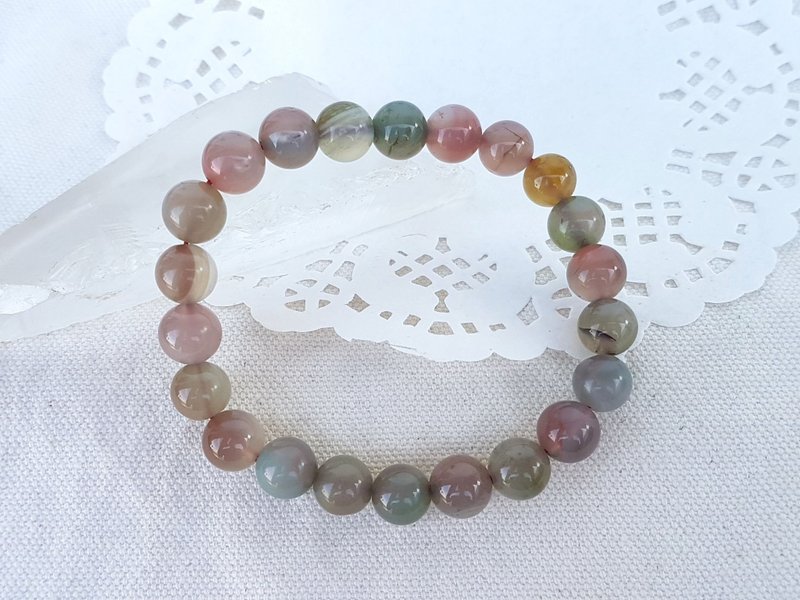 CJ91。盐源玛瑙手珠 - 手链/手环 - 半宝石 多色