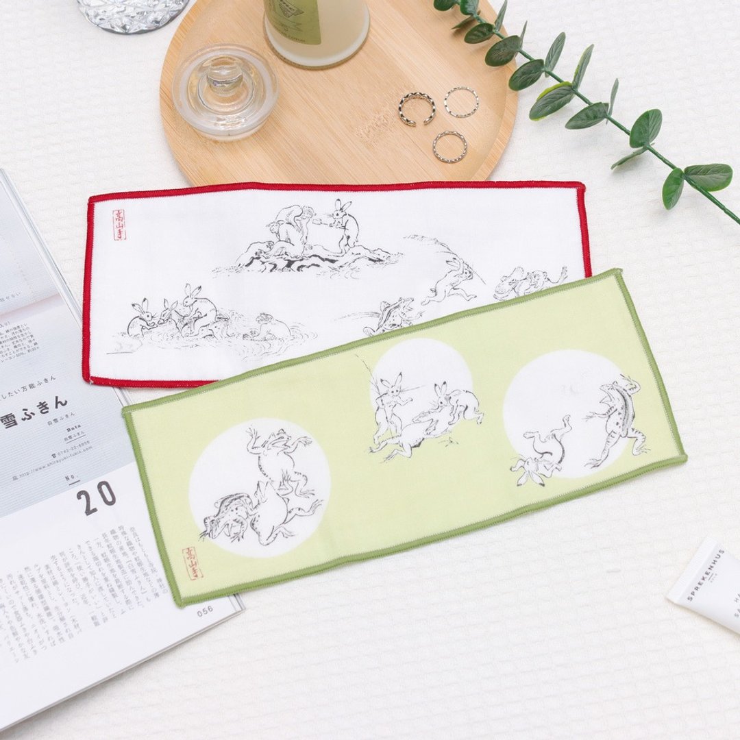 镜面擦拭布-鸟兽戏画(两款) - 眼镜盒/眼镜布 - 棉 