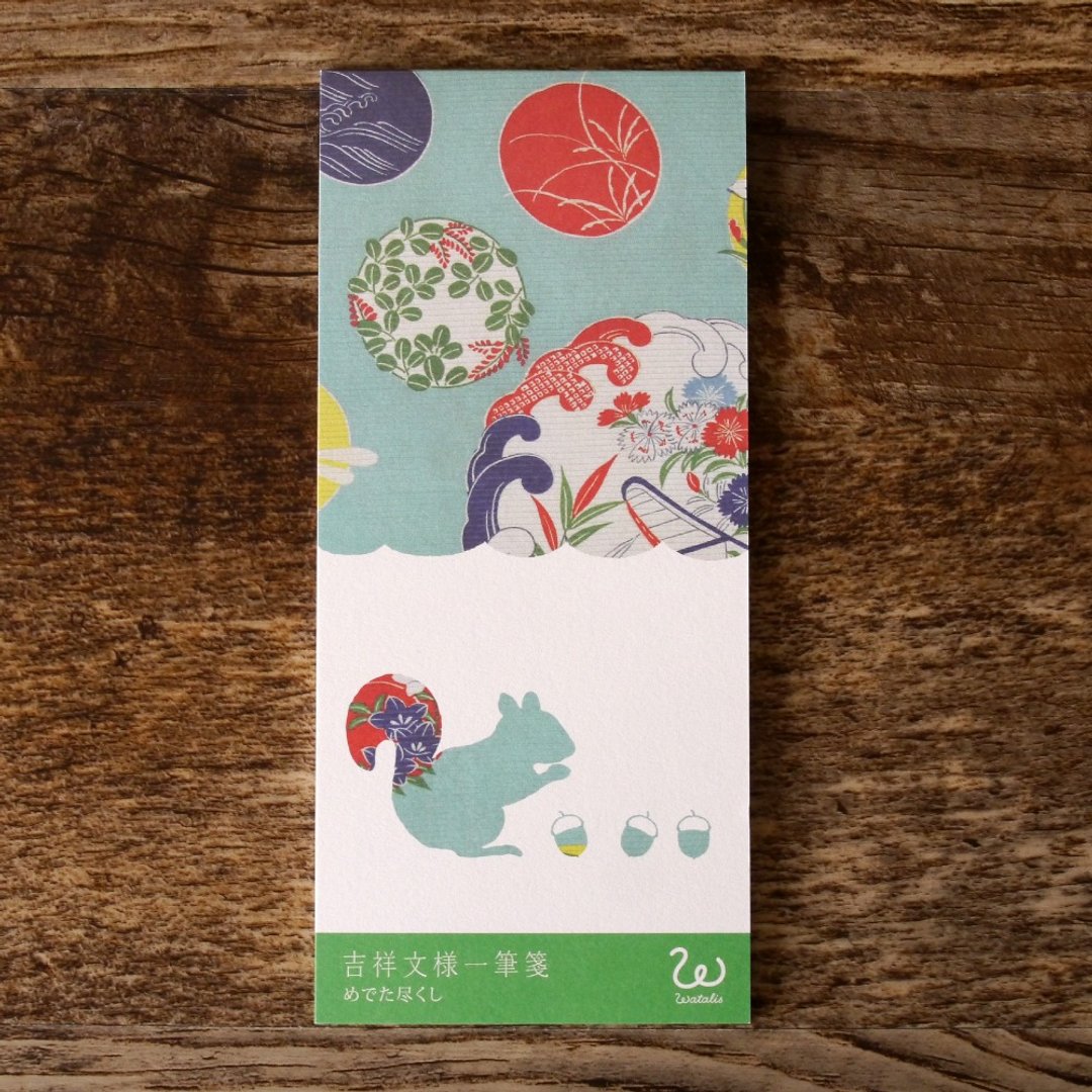 吉祥纹样一笔签 - めでた尽くし - 信封/信纸 - 纸 多色