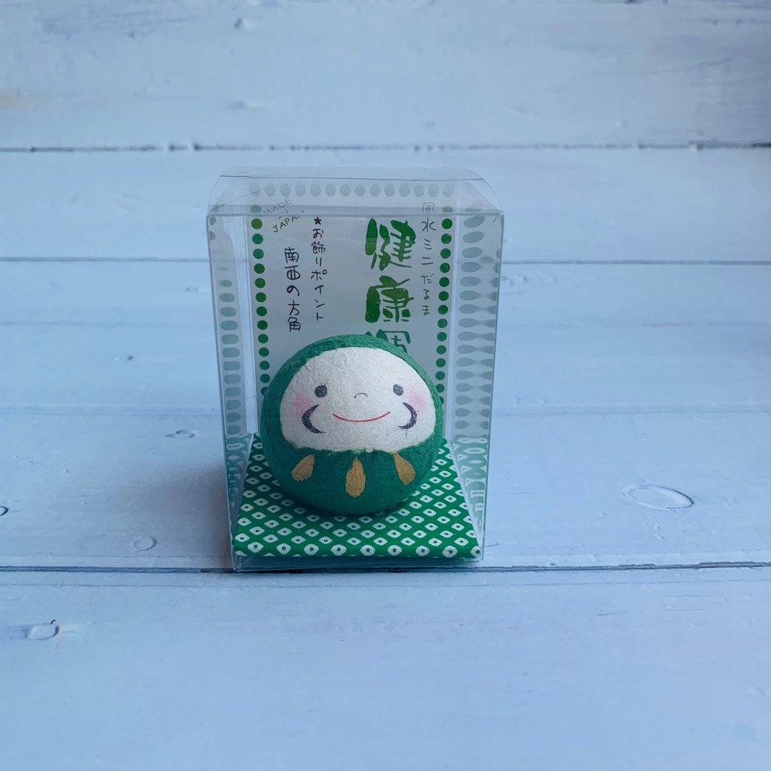 风水达摩-和纸吉祥物-健康运(绿色) - 玩偶/公仔 - 纸 