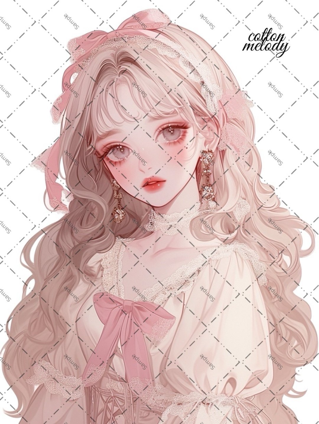 original sticker no.2103 人物贴纸 原创贴纸 原创人物贴纸 装饰贴纸 cotton melody - 贴纸 - 纸 
