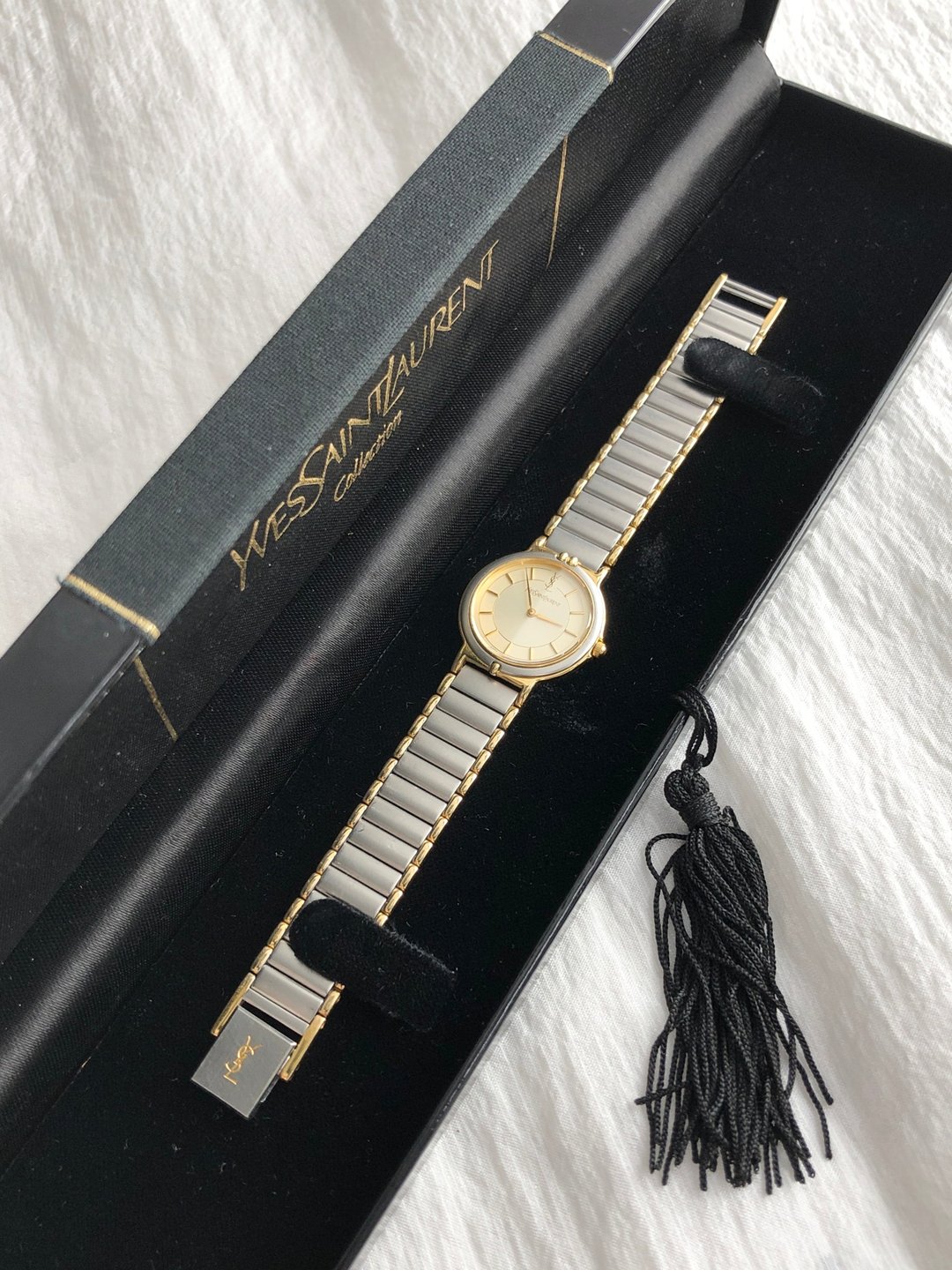 【日本直送 名牌中古包】Yves Saint Laurent 圣罗兰 腕表 银色 YSL 不锈钢 vintage vv6asz - 女表 - 不锈钢 银色