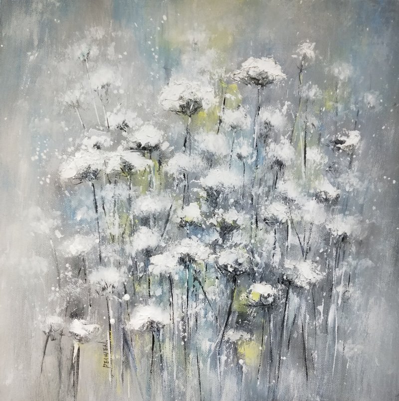 陈佩文油画创作   初秋的九月雪 - 海报/装饰画/版画 - 颜料 白色