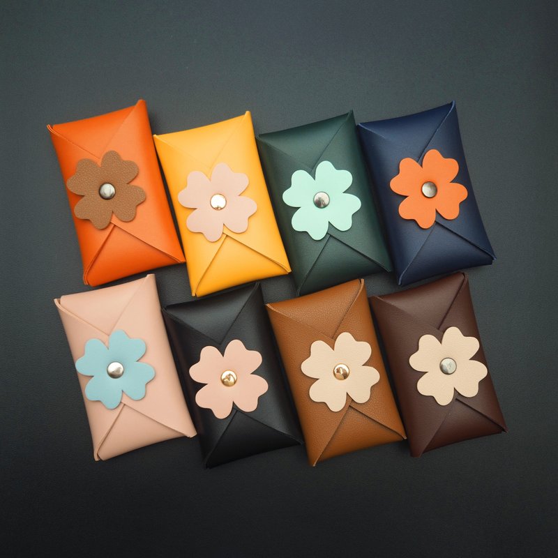 幸运四叶草可合并卡片包 - 名片夹/名片盒 - 人造皮革 多色