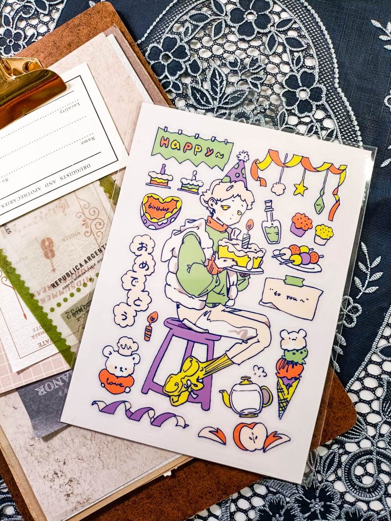 BT052生日寶寶_birthday baby_52/轉印貼紙 - 贴纸 - 塑料 多色