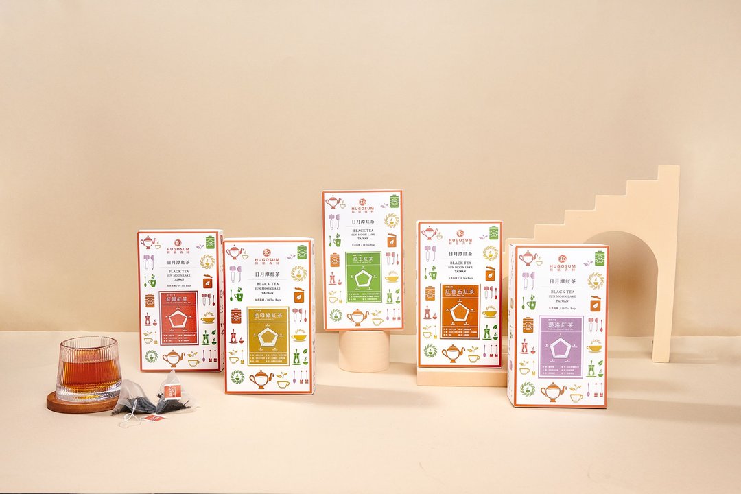 HUGOSUM 和菓森林【台湾日月潭红茶】品茶职人系列 16 入茶包 - 茶 - 纸 多色