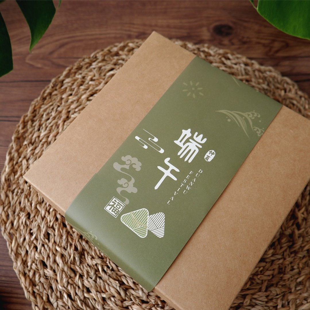 【端午礼盒】端午安康四小方 - 手工饼干礼盒 - 手工饼干 - 新鲜食材 绿色