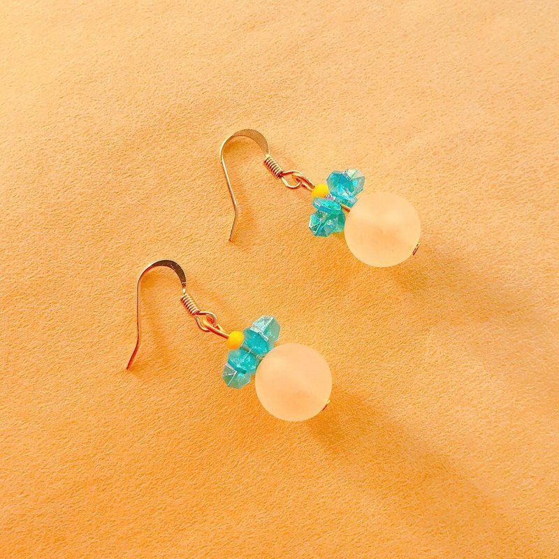 苏打冰沙 - 针式/夹式耳环 - 耳环/耳夹 - 压克力 蓝色