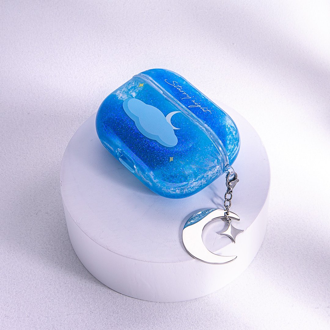 AUG8 STORE 初夏星夜 流沙耳机壳 AirPods / PRO 硬壳 - 耳机收纳 - 塑料 