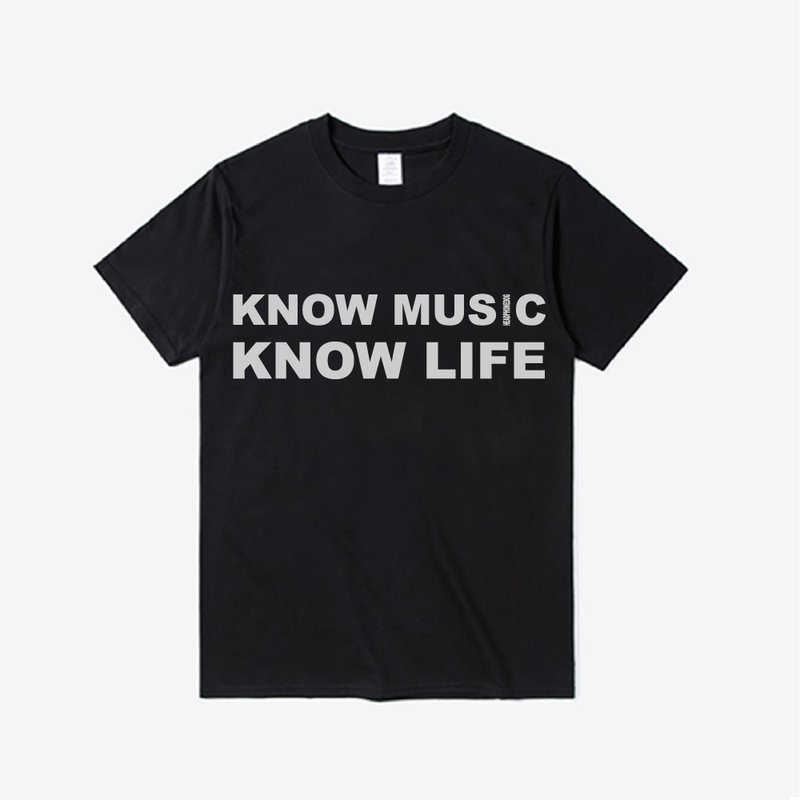 KNOW MUSIC,KNOW LIFE 懂音乐 懂生活 个性纯棉T桖T-shirt 大学T - 中性连帽卫衣/T 恤 - 棉．麻 