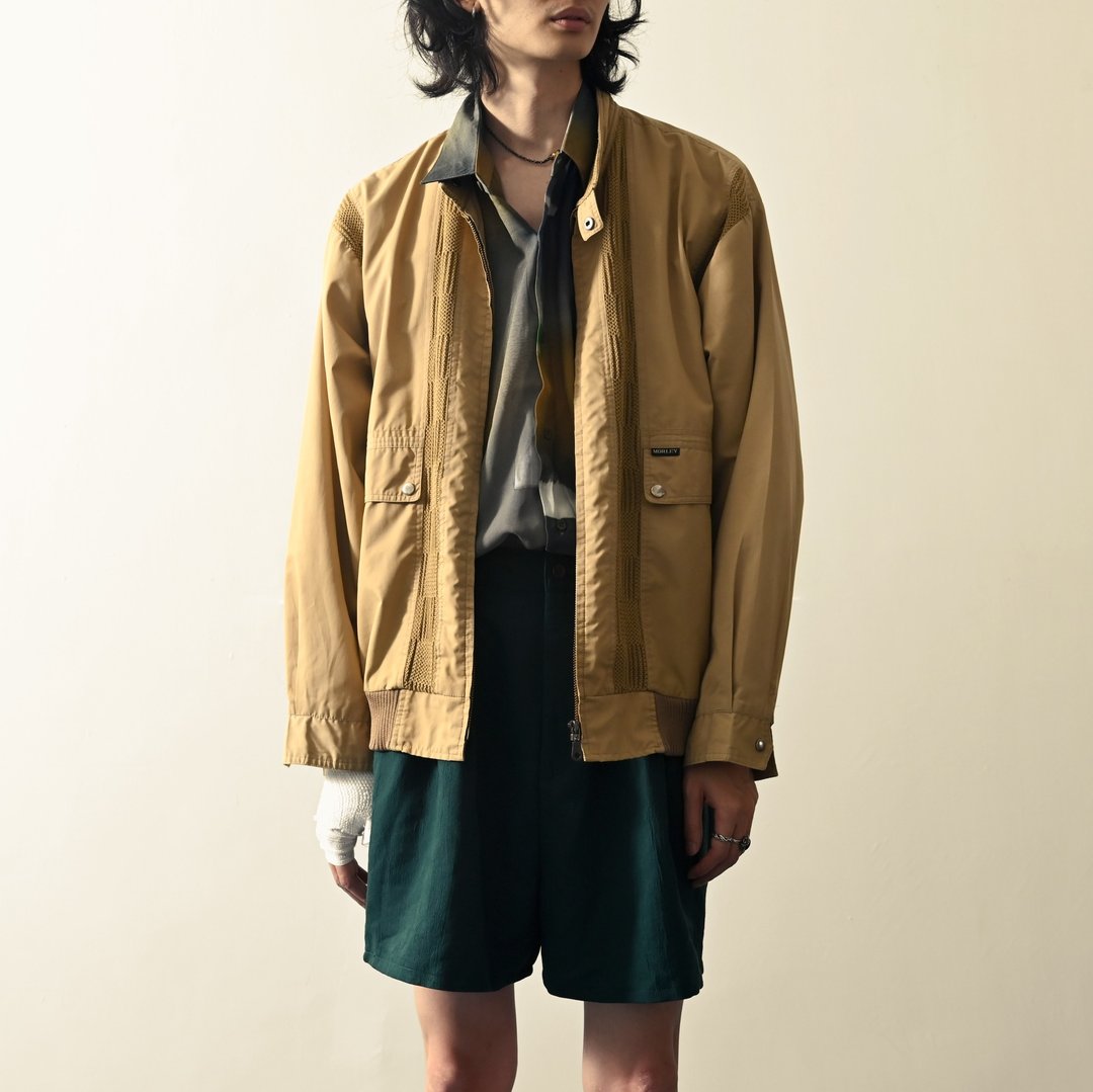 【NaSuBi Vintage】针织拼接布劳森古着夹克外套 - 男装外套 - 其他人造纤维 
