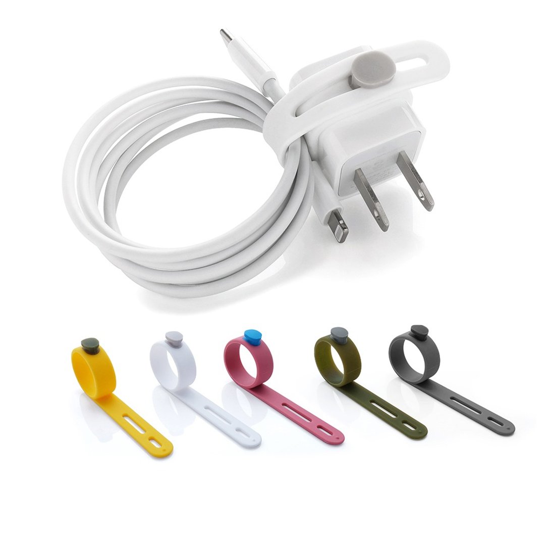 【LT】一体收线器 Mini | 轻巧便携 线材快速整理 _ 2个一入 - 卷线器/电线收纳 - 硅胶 红色