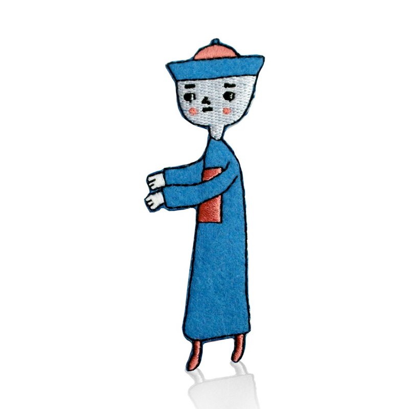 (Doughnut x LOOPY包款加价购专区) 僵尸胸章 - 胸针 - 绣线 蓝色