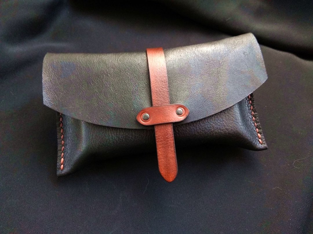 Tarot leather case, leather case, natural leather bag, natural leather clutch - 其他 - 真皮 黑色