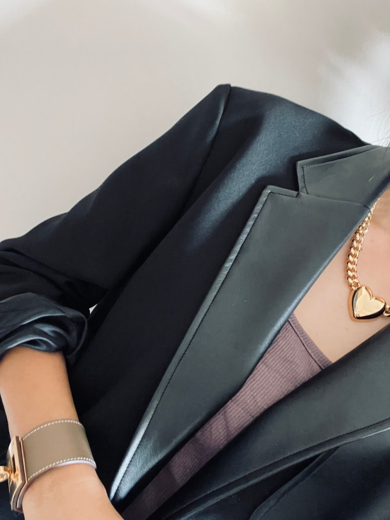 老又好古董珠宝 Vintage Avon 金色帅气爱心项链 N11 - 项链 - 其他金属 金色