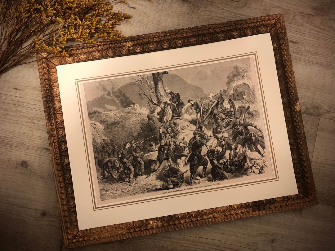 德国百年木刻版画-贩售只卖画不含框 - 海报/装饰画/版画 - 纸 金色