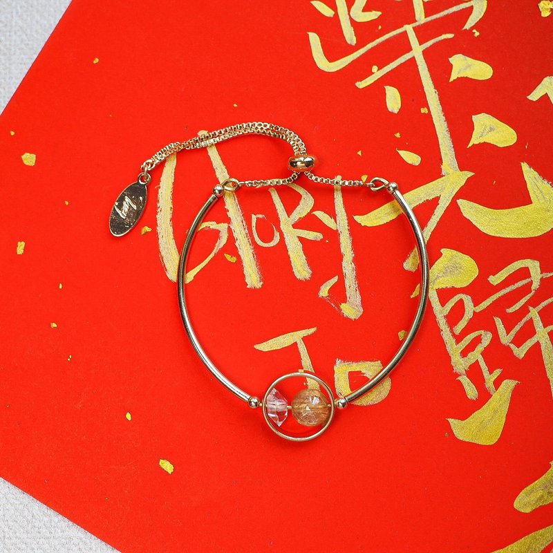 圆圆满满    招财最强  金发晶配闪灵钻   金色手镯 - 手链/手环 - 其他金属 金色