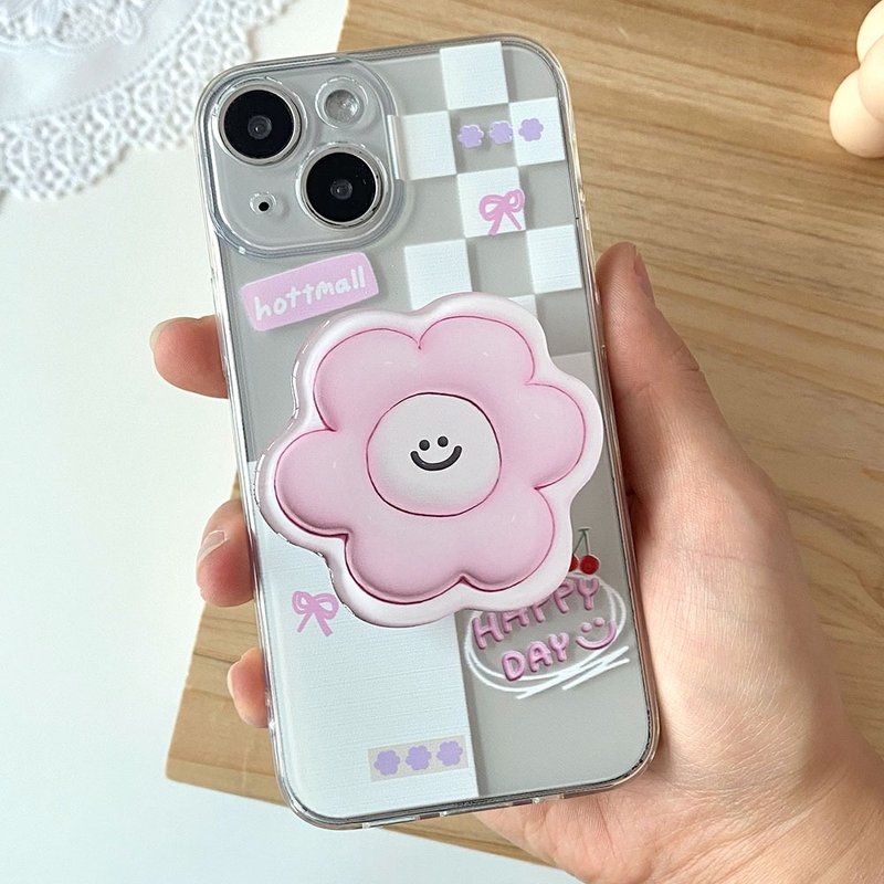 微笑花iPhone16/15/14/13/12/11保护壳压克力托克套装 - 手机壳/手机套 - 塑料 多色