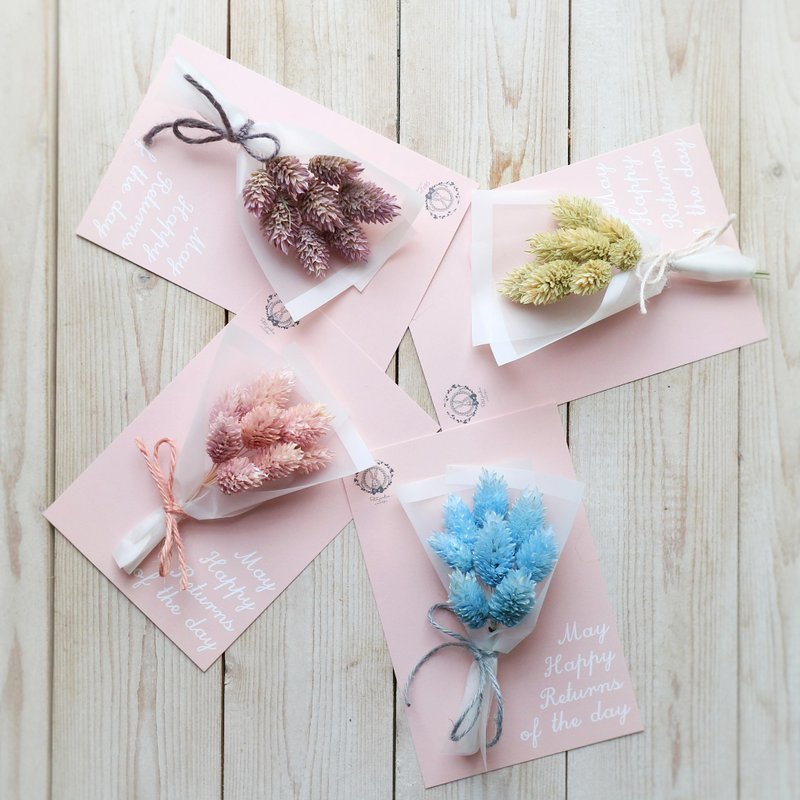 PJ小花园* |佳那利干燥花卡片| 送礼小物 婚礼小物 - 卡片/明信片 - 植物．花 多色