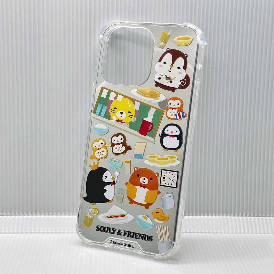 iPhone TPU 电镀银镜面手提电话壳 (港式茶餐厅元素) - L016SQE - 手机壳/手机套 - 塑料 银色