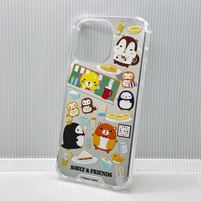 iPhone TPU 电镀银镜面手提电话壳 (港式茶餐厅元素) - L016SQE - 手机壳/手机套 - 塑料 银色