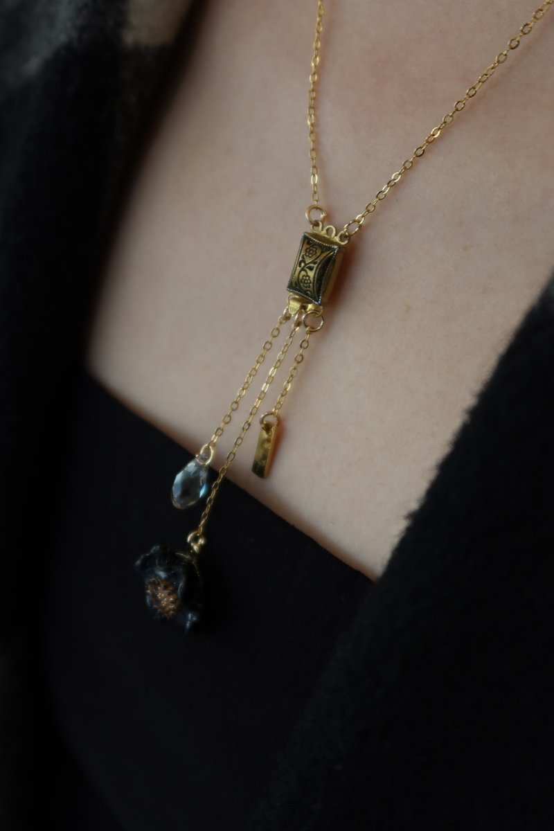 寒梅不凋迷你项链\限量古董机关款 古董 限量 短链 长链 水晶 - 项链 - 其他材质 蓝色