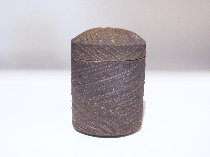 柴烧盖罐 - 茶具/茶杯 - 陶 咖啡色