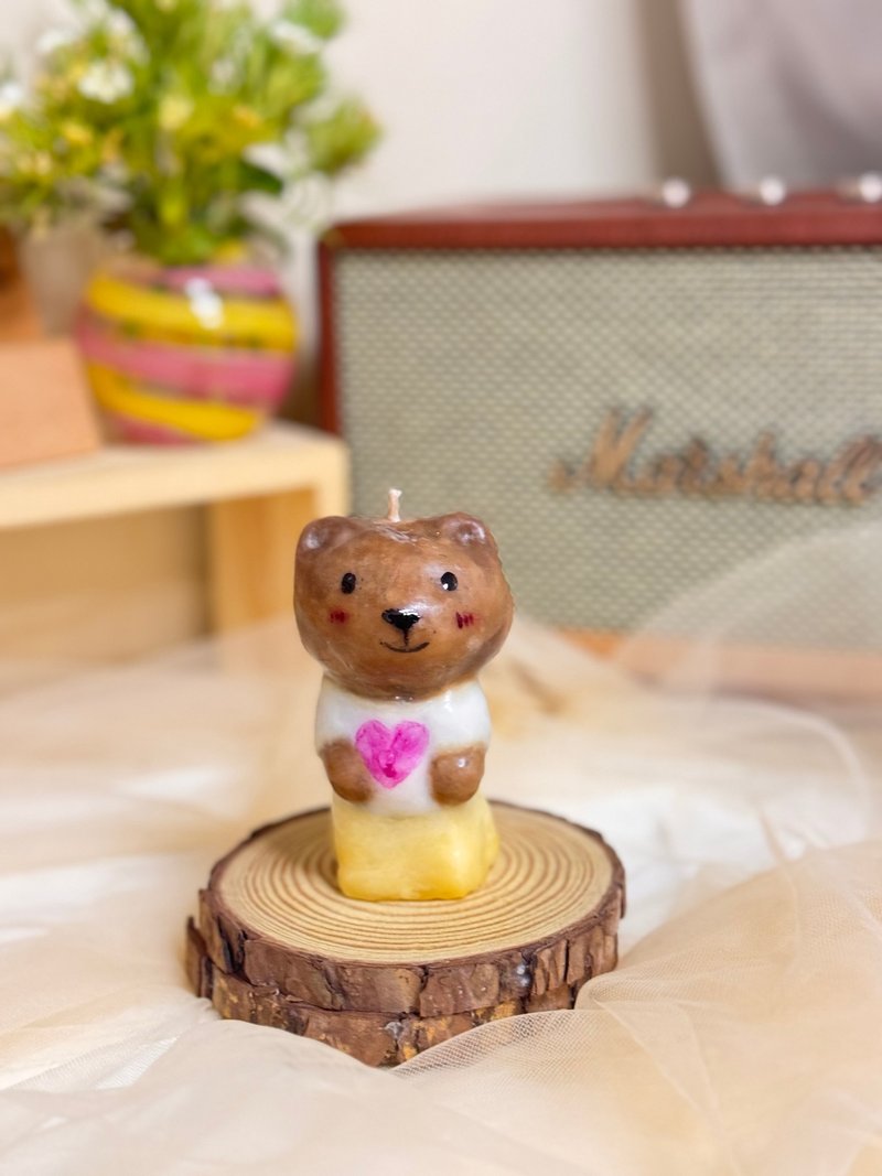 【Begleitan独家】手作蜡烛 -  小熊妹妹 Olivia - 蜡烛/烛台 - 蜡 咖啡色