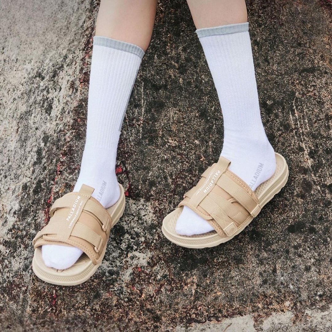 PALLADIUM 潜水布拖鞋 男女共款 奶茶 79032 - 女款休闲鞋 - 其他材质 多色