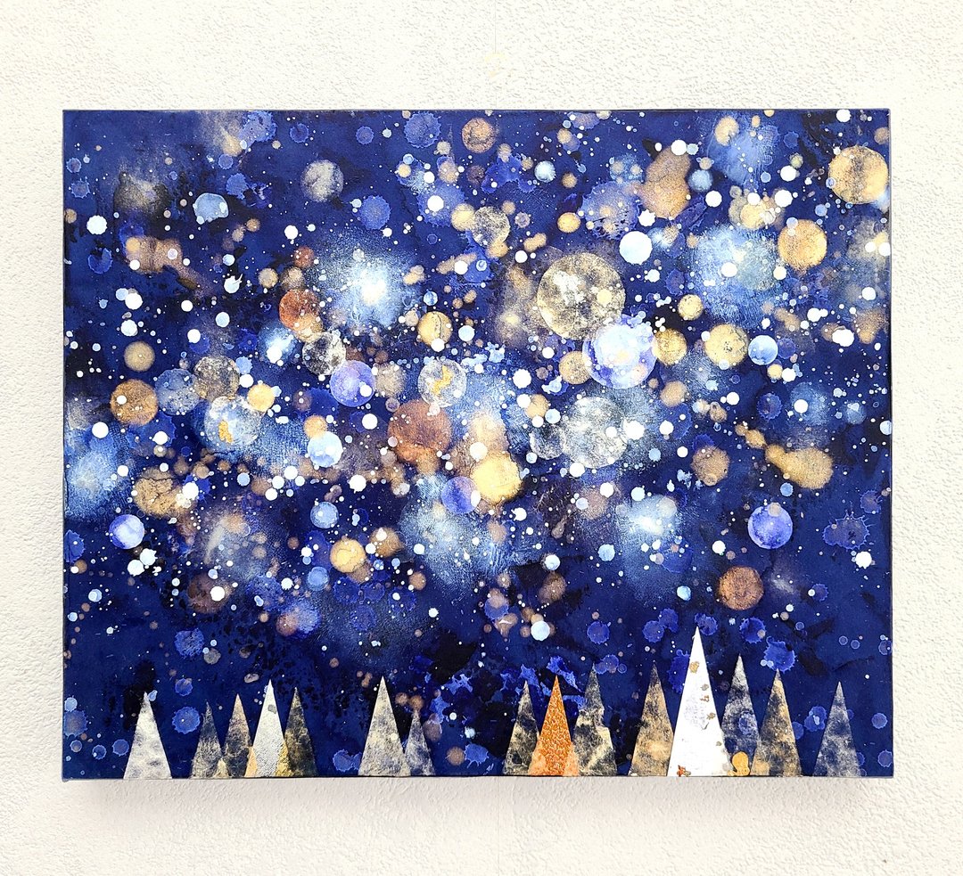 星星与森林F3（原创压克力画） - 海报/装饰画/版画 - 纸 蓝色