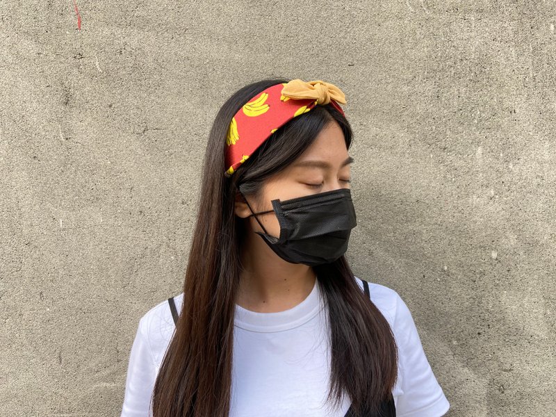 单小结发箍 / 香蕉 - 金 - 发带/发箍 - 棉．麻 金色