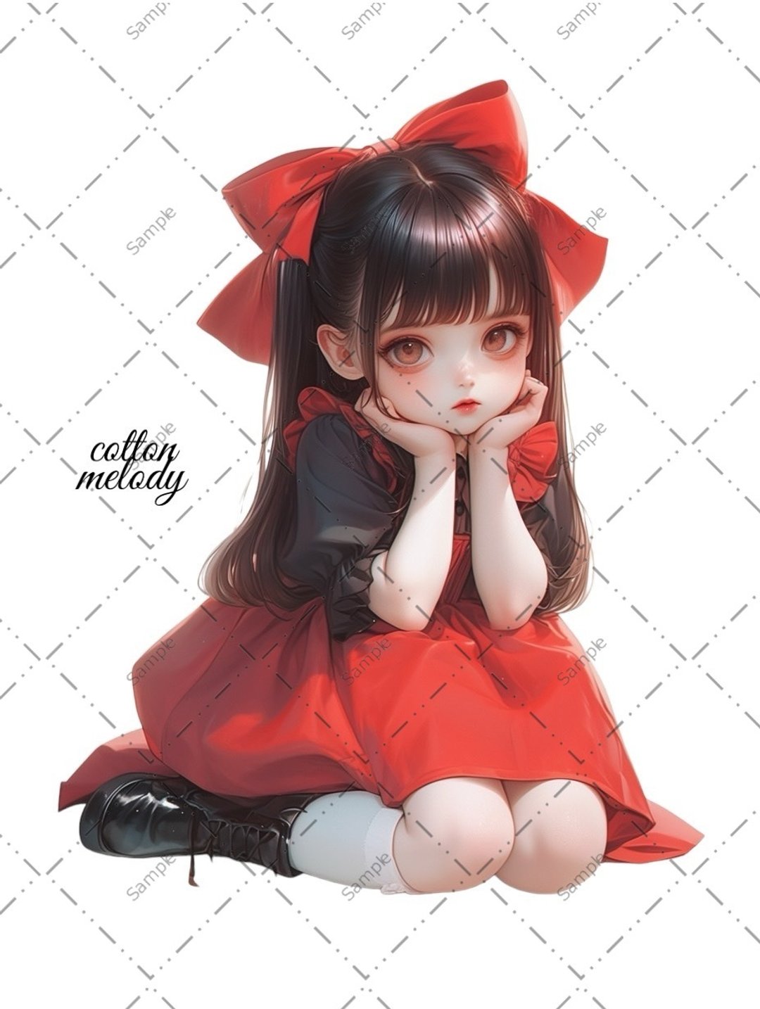 original sticker no.1436 人物贴纸 原创贴纸 人物贴纸 女孩贴纸 原创人物贴纸 - 贴纸 - 纸 