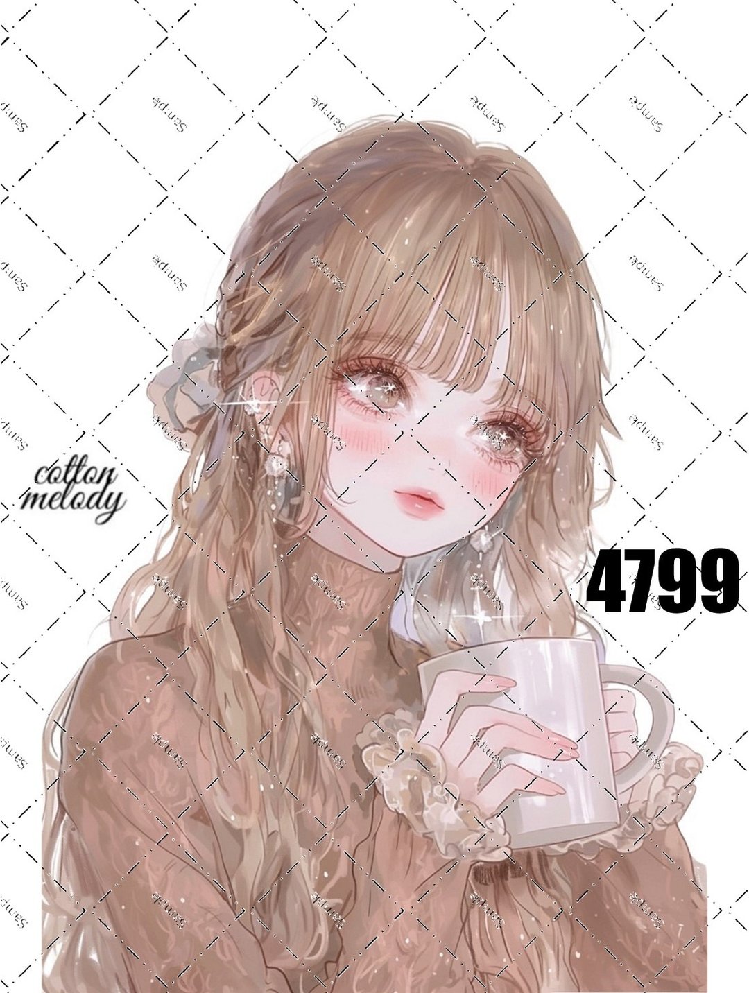 original sticker no.4799 人物贴纸 原创贴纸 原创人物贴纸 装饰贴纸 cotton melody - 贴纸 - 纸 