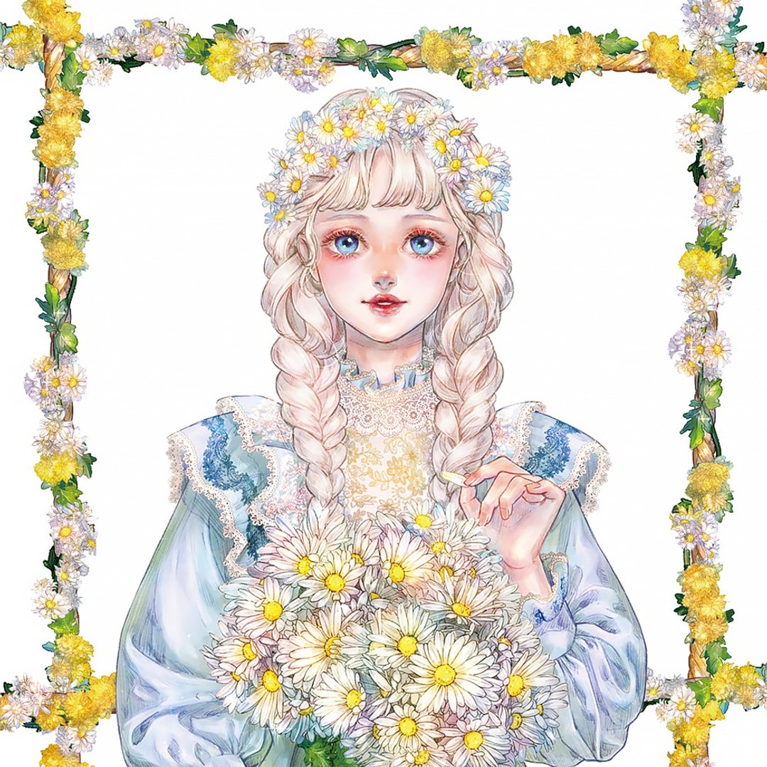 Daisy Line sticker (4color) - 贴纸 - 纸 